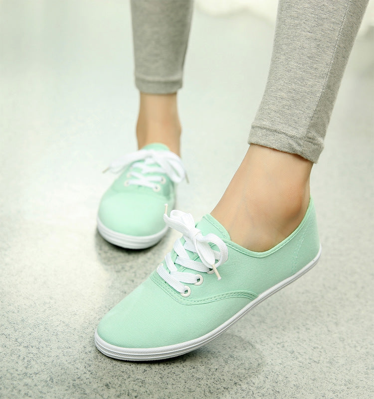 Big Size 35-42 Women Flats Candy Color Flat Shoes Lace Up Casual Shoes Espadrilles Women Shoes