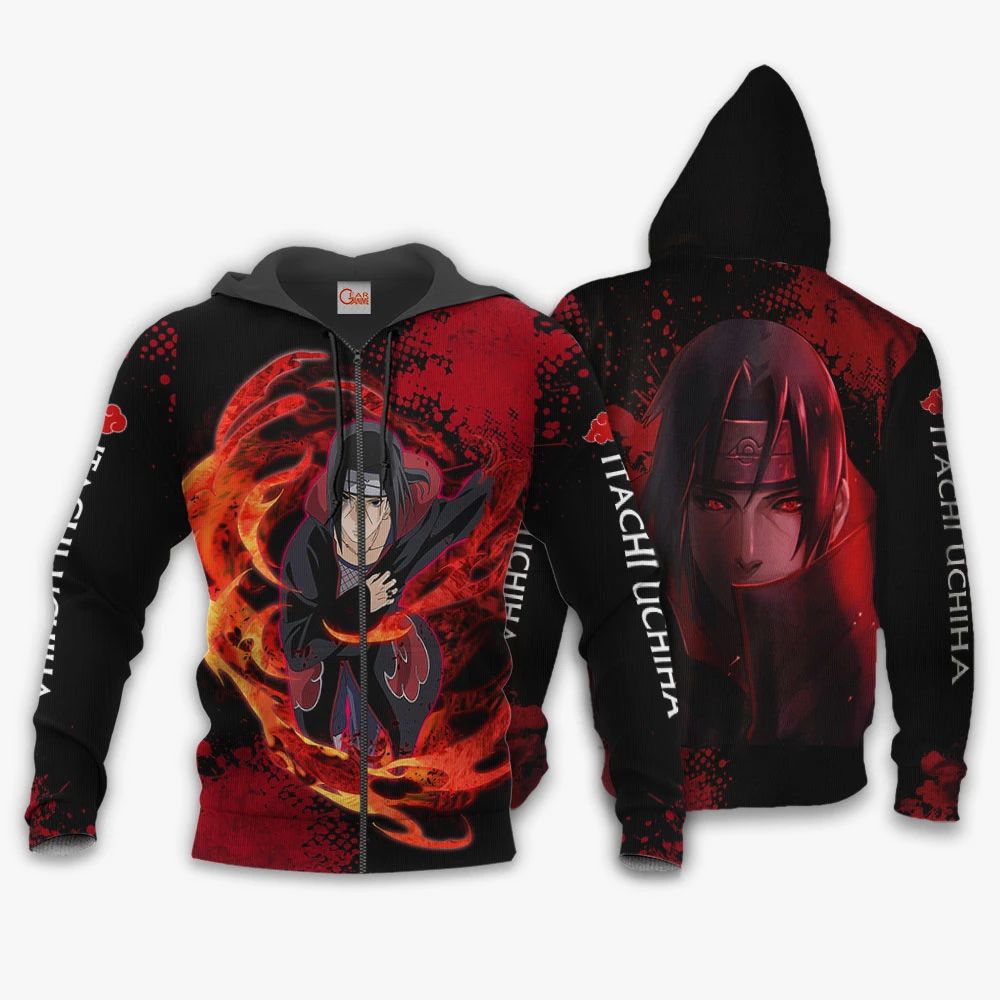 Uchiha Itachi Sweatshirt Naruto Custom Anime Hoodie Jacket Va11 Unisex Men Women