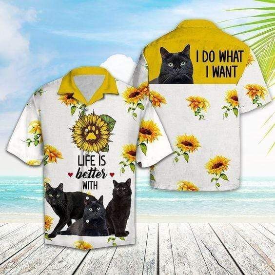 High Quality Hawaii Aloha Shirts Life Is Better With Cats Ha60323