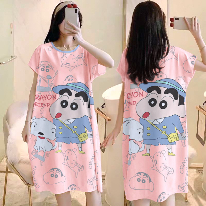 Summer Sleep Dress For Women Kawaii Nightgown Anime Sailor Cat Nightdress Young Girls Cartoon Spaghetti Strap Homedress Student alx