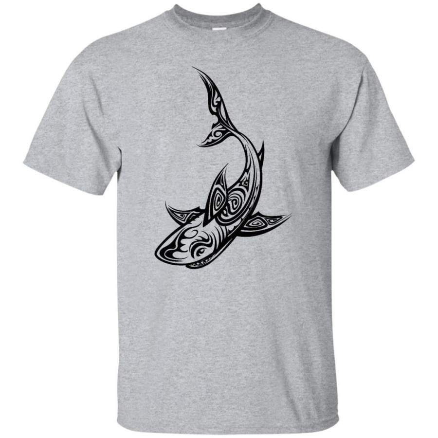 AGR Tshirt  Big White Shark Artwork  Maori Tattoo Style Jaq T-shirt