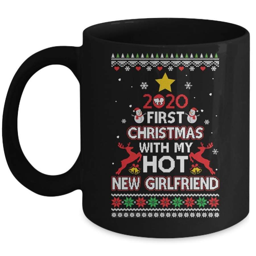 2020 First Christmas With My Hot New Girlfriend Ugly Sweater Mug