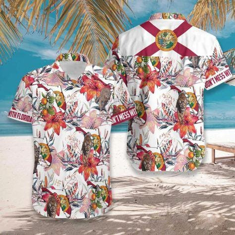 Hawaii Aloha Shirts Florida Panther And Orange Blossom Ha39722