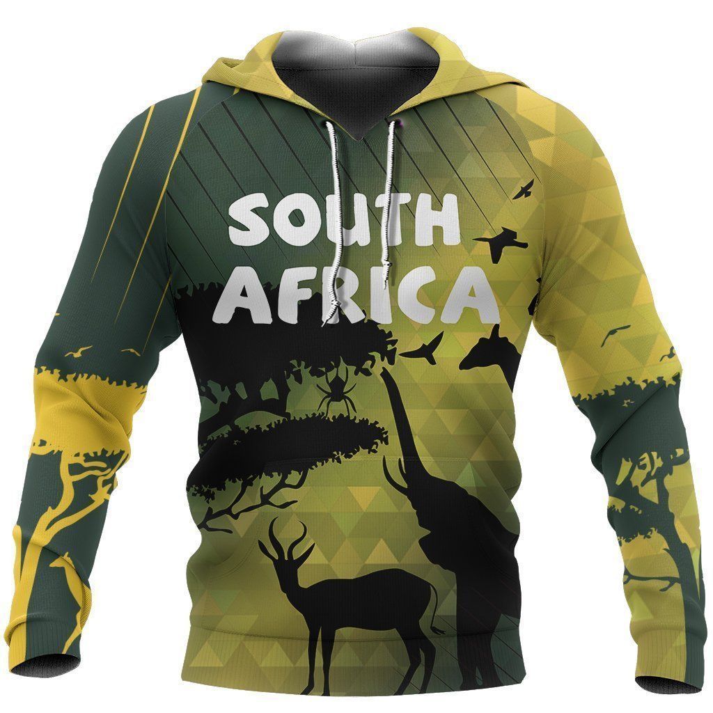 South Africa Animal Yellow Unique 3D Printed Sublimation Hoodie Hooded Sweatshirt Comfy Soft And Warm For Men Women S to 5XL CTC1601103