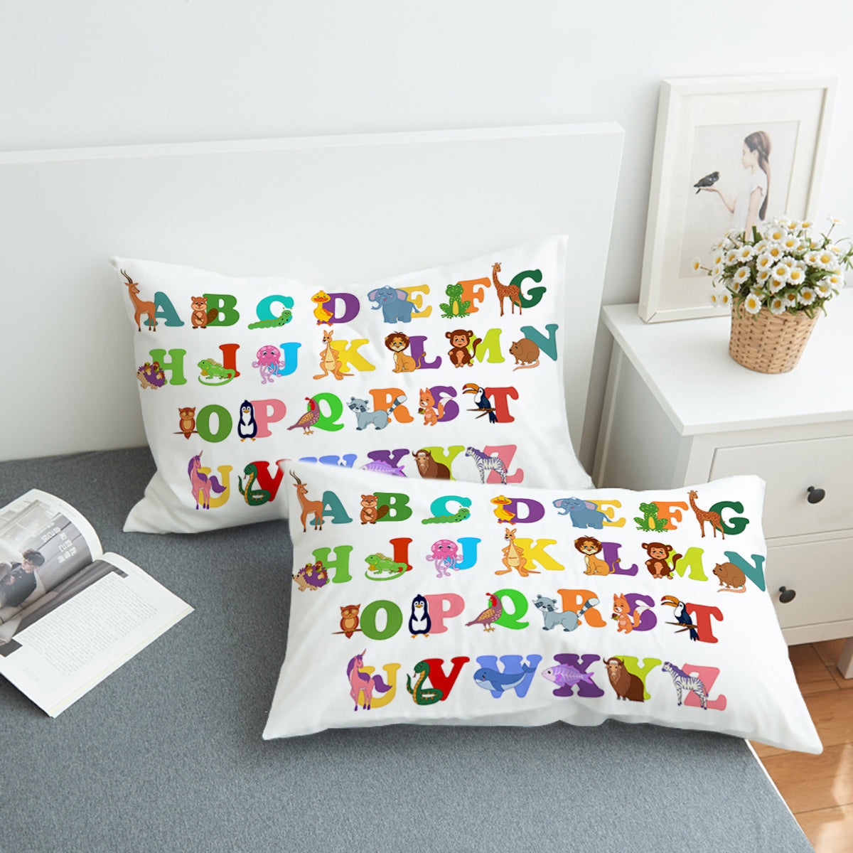 Animal Alphabet Swzt1712 Pillowcase