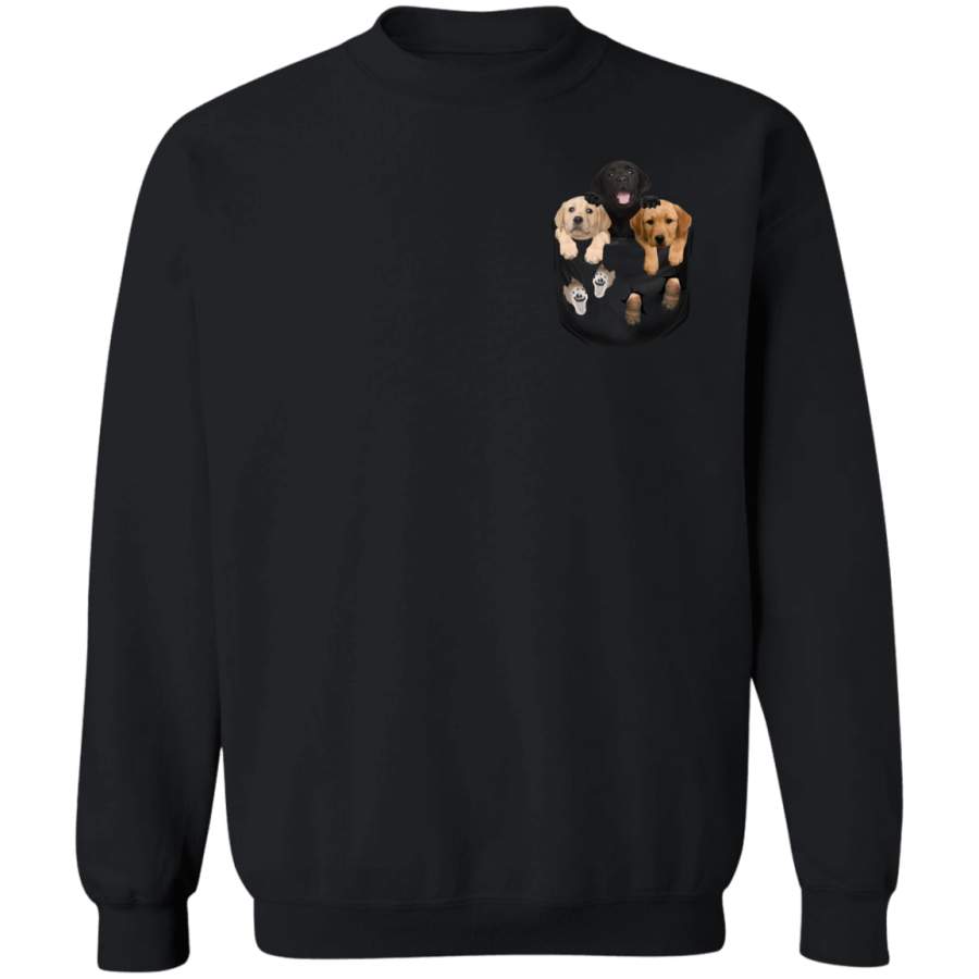 Puppy 3D Inside Pocket Labrador Retriever Sweatshirt Cute Gifts For Dog Lovers