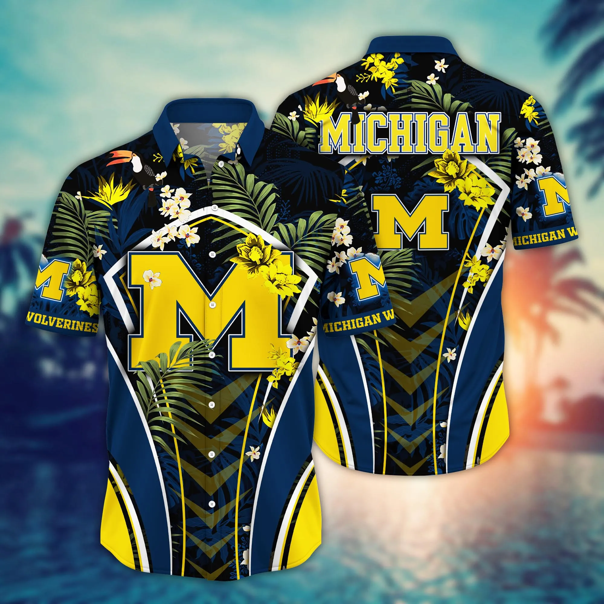 Michigan Wolverines NCCA Hawaiian Shirt Music Festivals Aloha Shirt