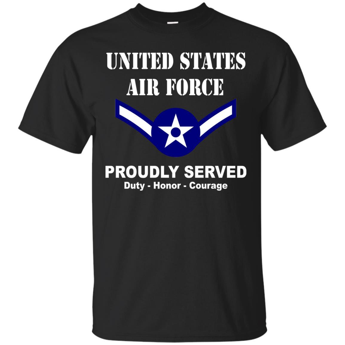 US Air Force E-2 Airman Amn E2 Ranks Enlisted Airman Men Front T Shirt For Air Force