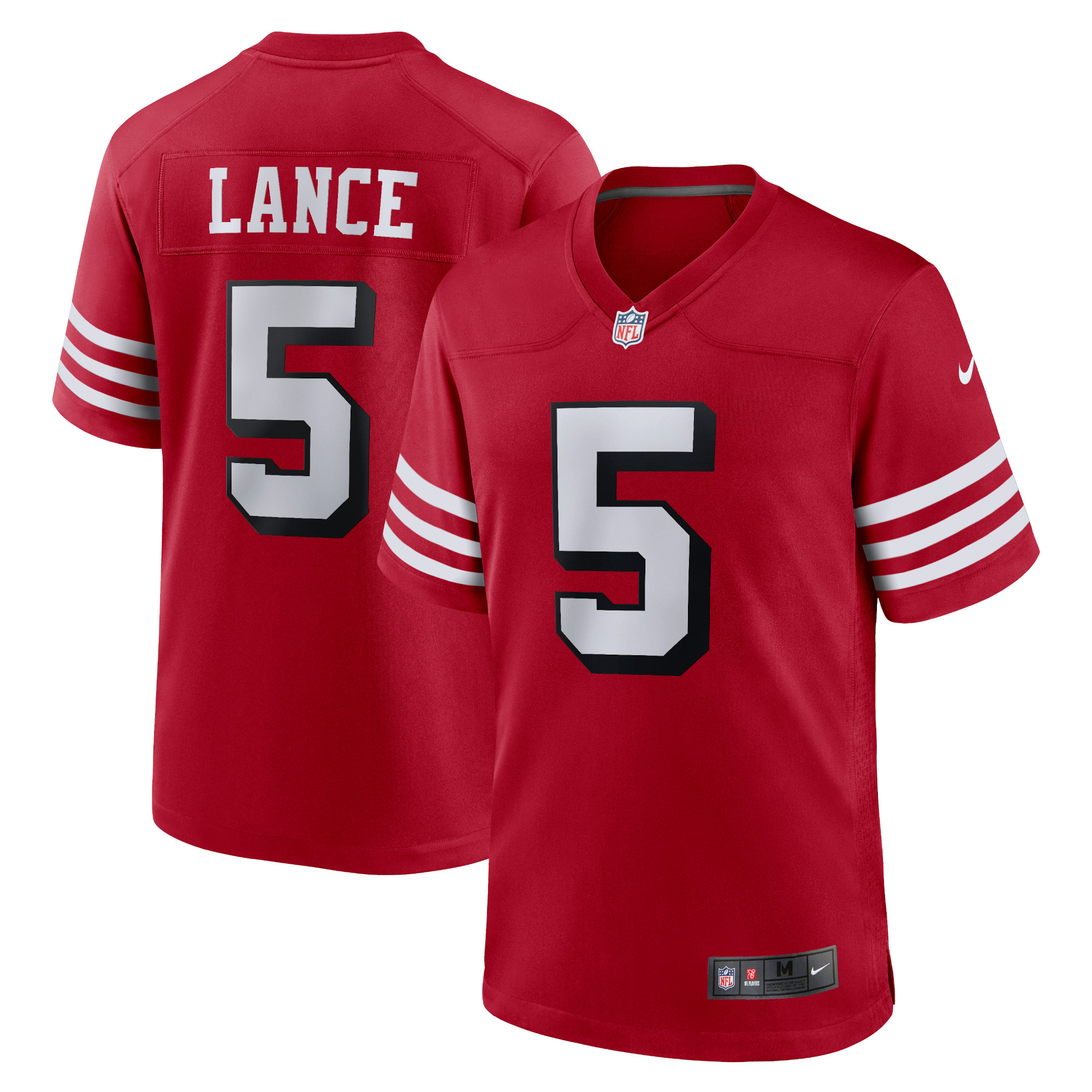 Men’s San Francisco 49ers Trey Lance Scarlet Alternate Game Jersey