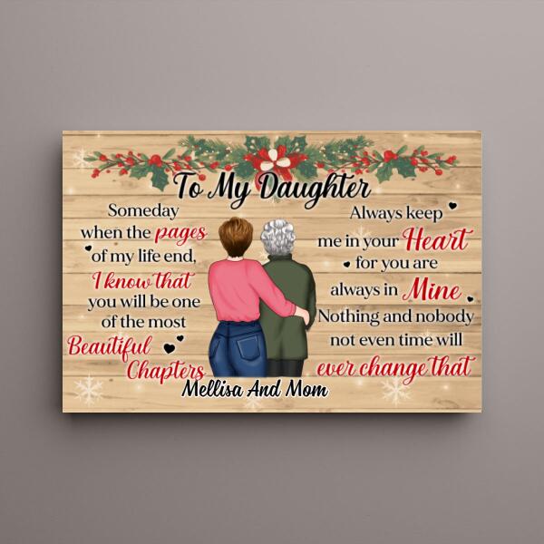 Personalized Canvas, To My Daughter, Christmas Theme, Christmas Gift For Daughters