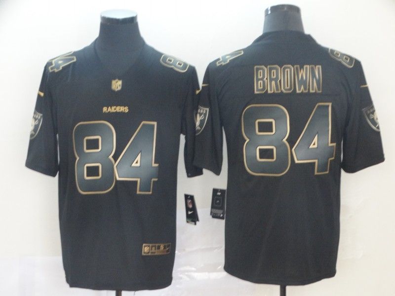 Trent Brown #84 Oakland Raiders NFL Explosion Legendary Gold Black Jersey