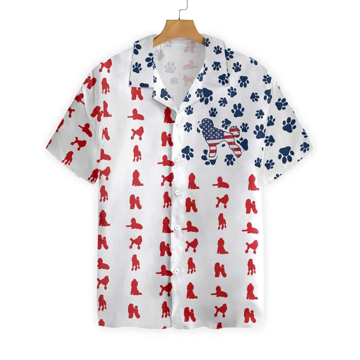 July Poodles American Flag Unisex Hawaii Shirt Ha19458