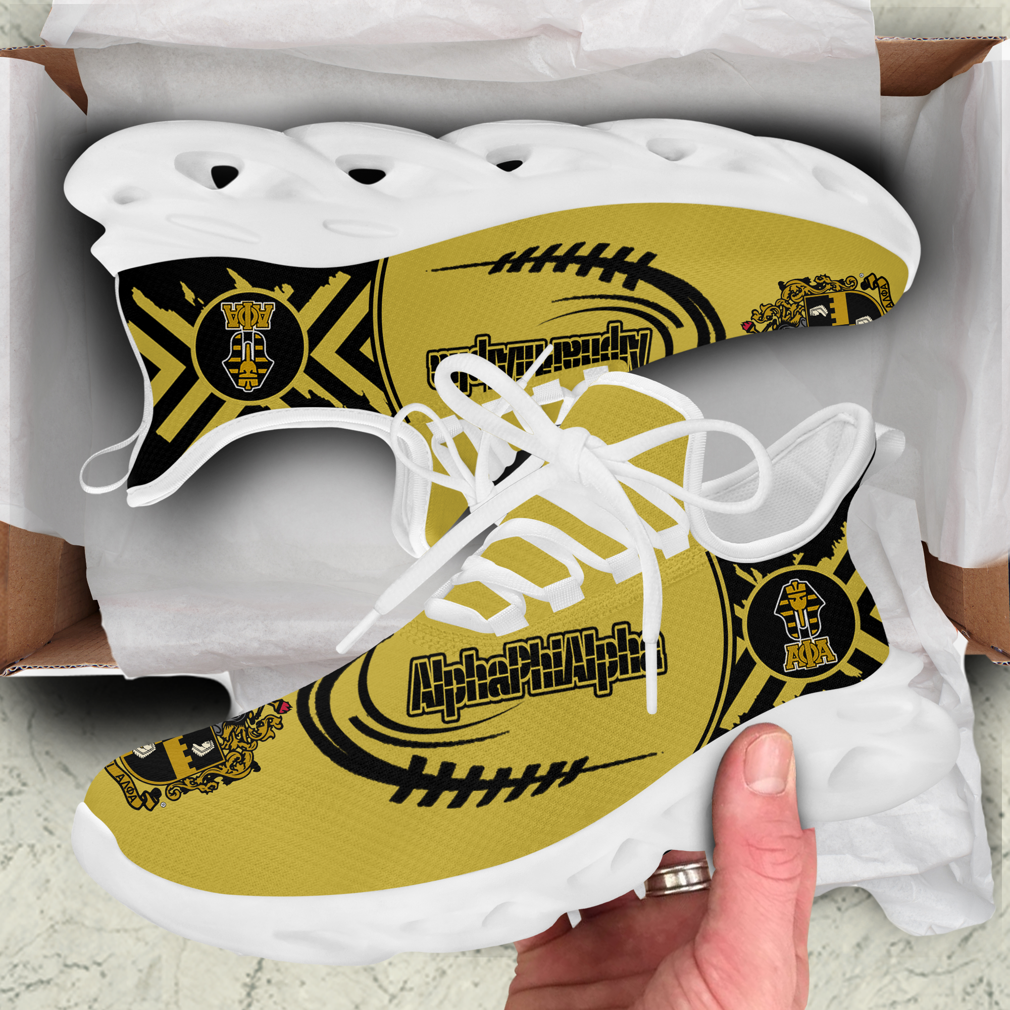 Alpha Phi Alpha White Clunky Sneakers 4