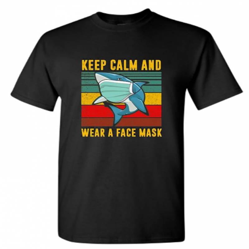 Baby Shark keep calm and wear a face mask vintage DH T Shirt