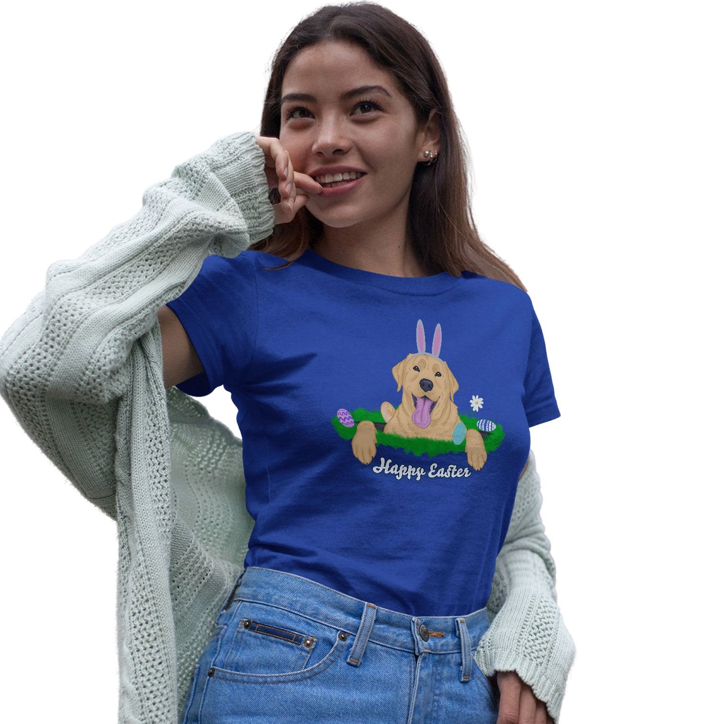 Rabbit Hole Yellow Labrador  – Women’S Fitted T-Shirt