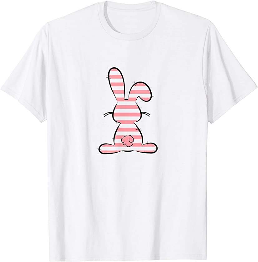 Striped Pink Easter Bunny T-Shirt