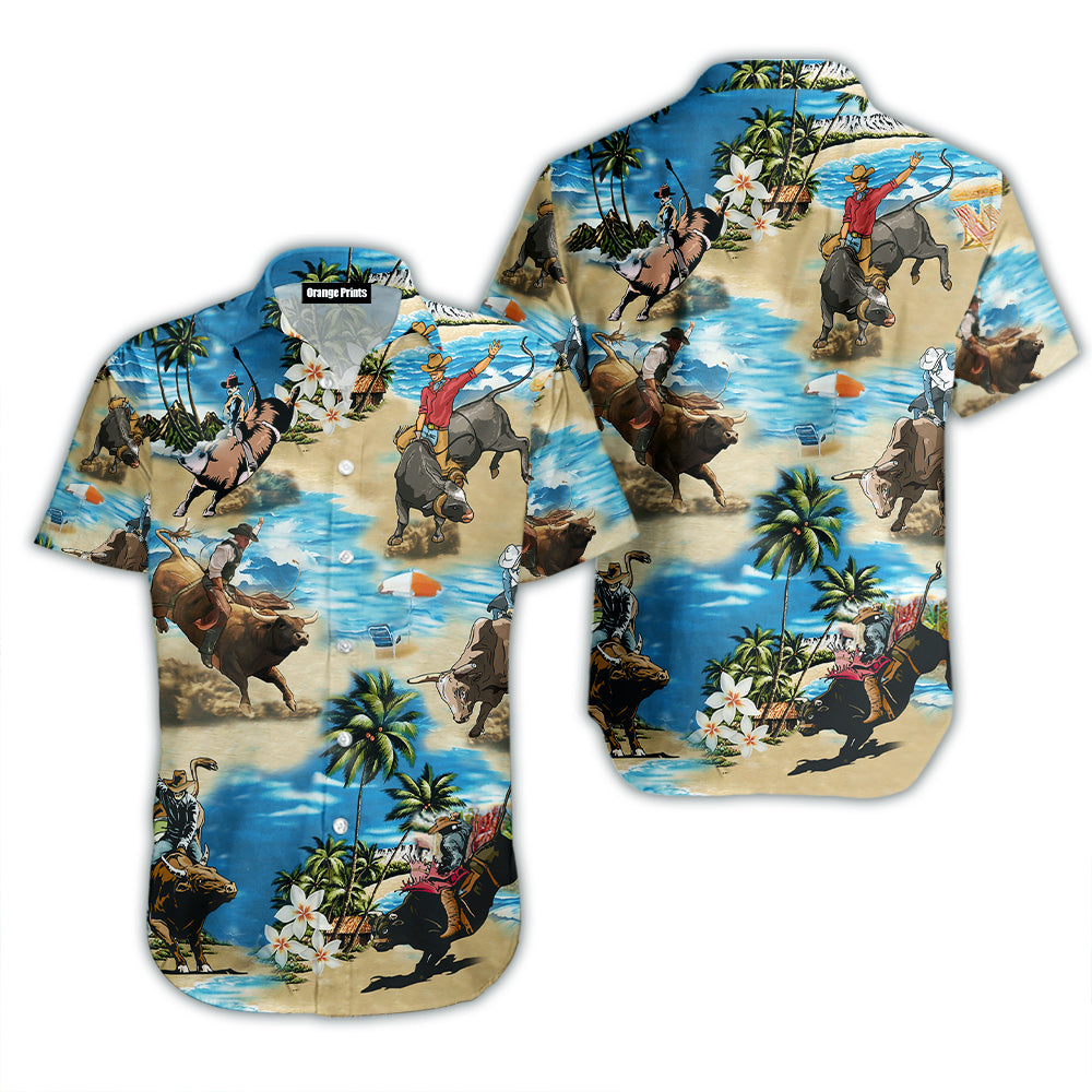 Bull Riding Hawaii Shirt For Men Women Ha11811