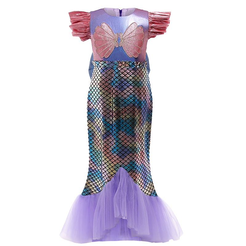 2020 New Mermaid Dress With Butterfly Princess Dress Kids Dress Kids Dress Dress alx