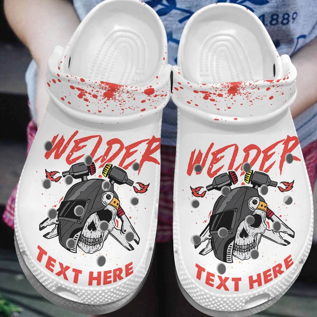 Welder Personalized Clog, Custom Name, Text, Color, Number Fashion Style For Women, Men, Kid, Print 3D Welder