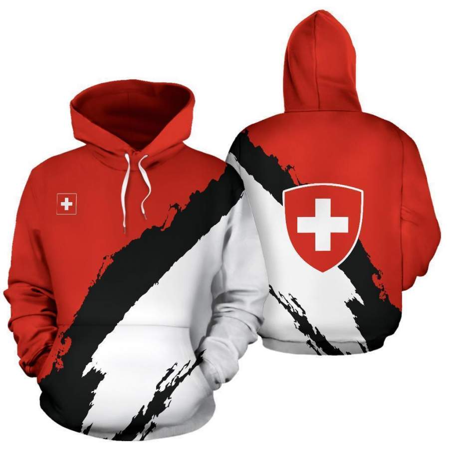 Switzerland Hoodie – Black Slash Style NNK5