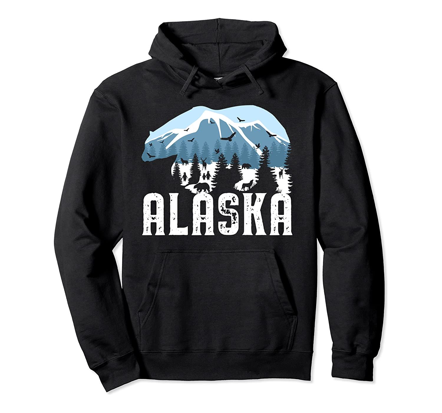 Polar Bear Wild Animal Snow Mountain & Nature – Alaska Pullover Hoodie, T-Shirt, Sweatshirt, Tank Top, Racerback, Dolman