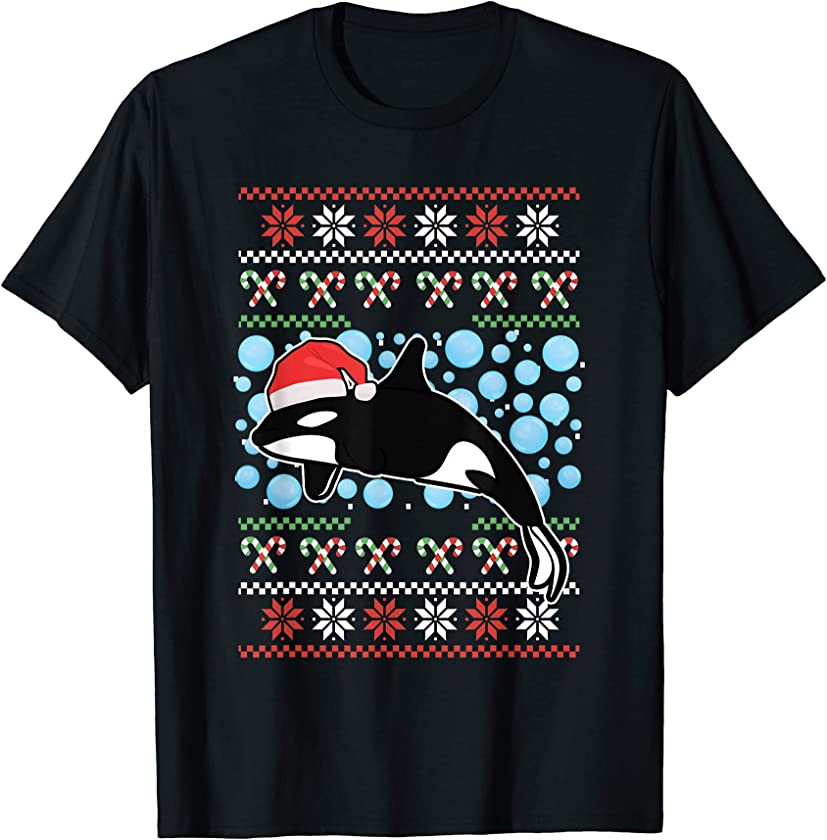 Xmas Awesome Orca Costume Ugly Christmas Xmas T-Shirt