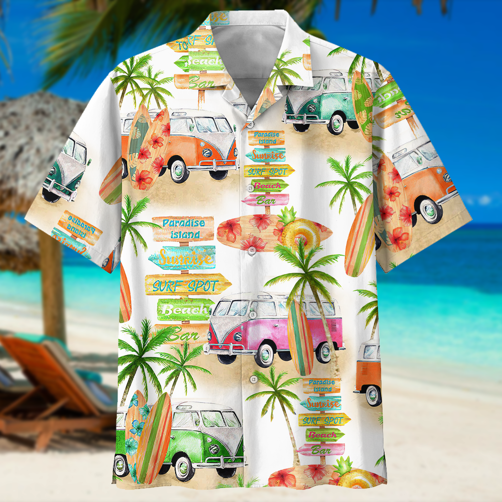 Camper Van And Beach Hawaii Shirt Unisex Adult Ha71223