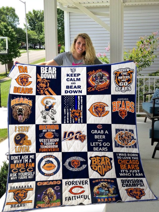 Chicago Bears 3 D Printing Quilt V13 Gift For Fan Football Lovers