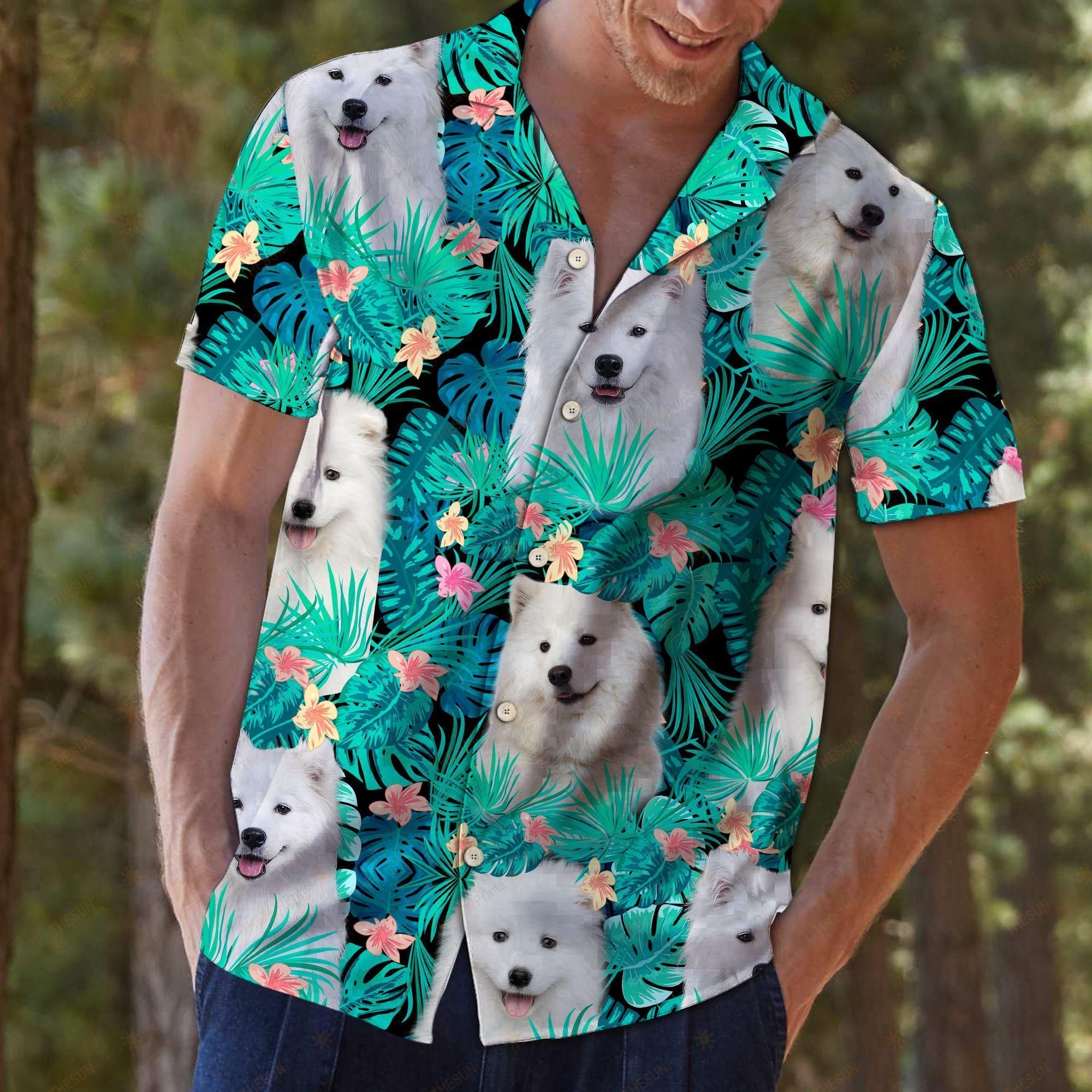 Samoyed Tropical Hawaiian Shirt Ha13652