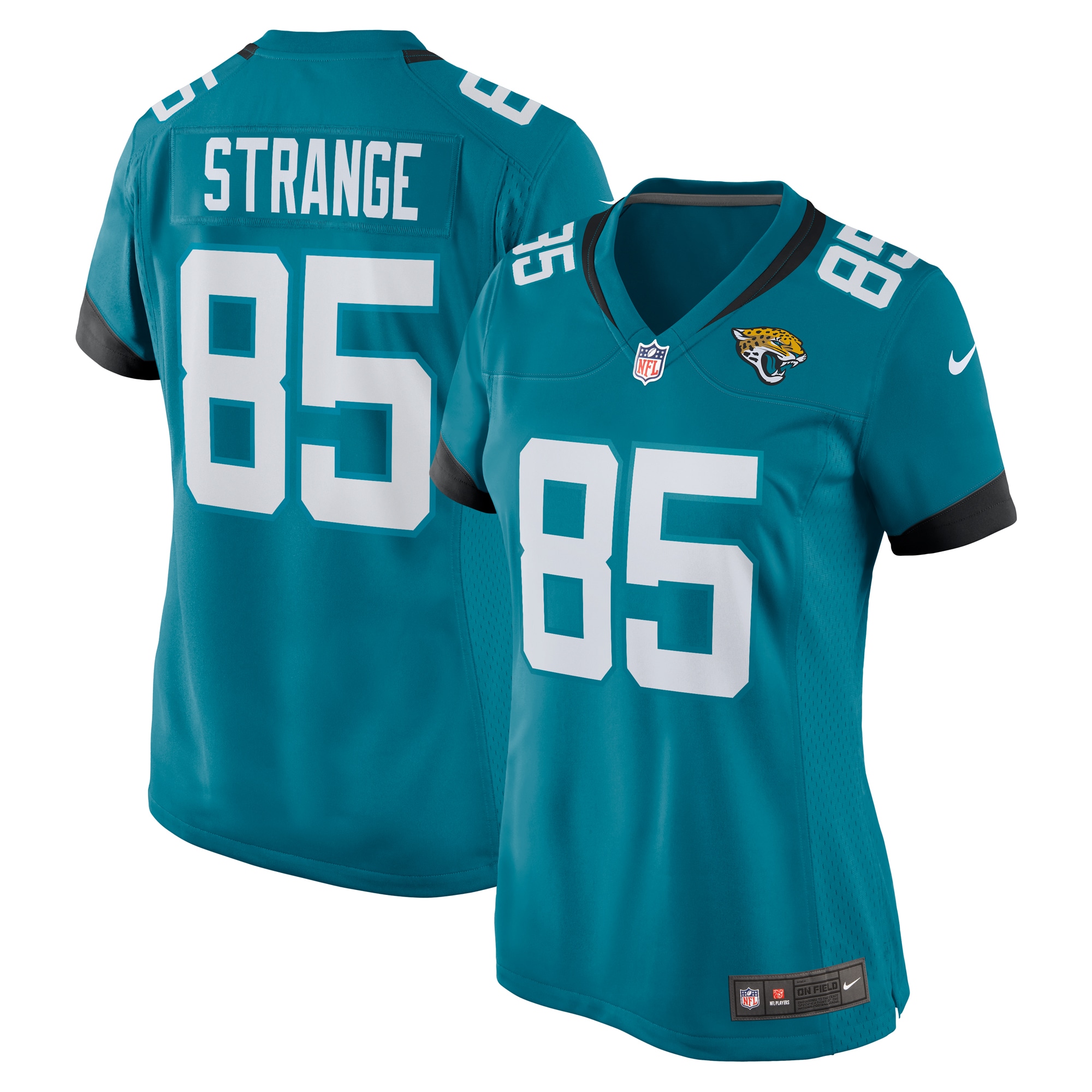 Women’s Jacksonville Jaguars Brenton Strange  Teal Team Game Jersey