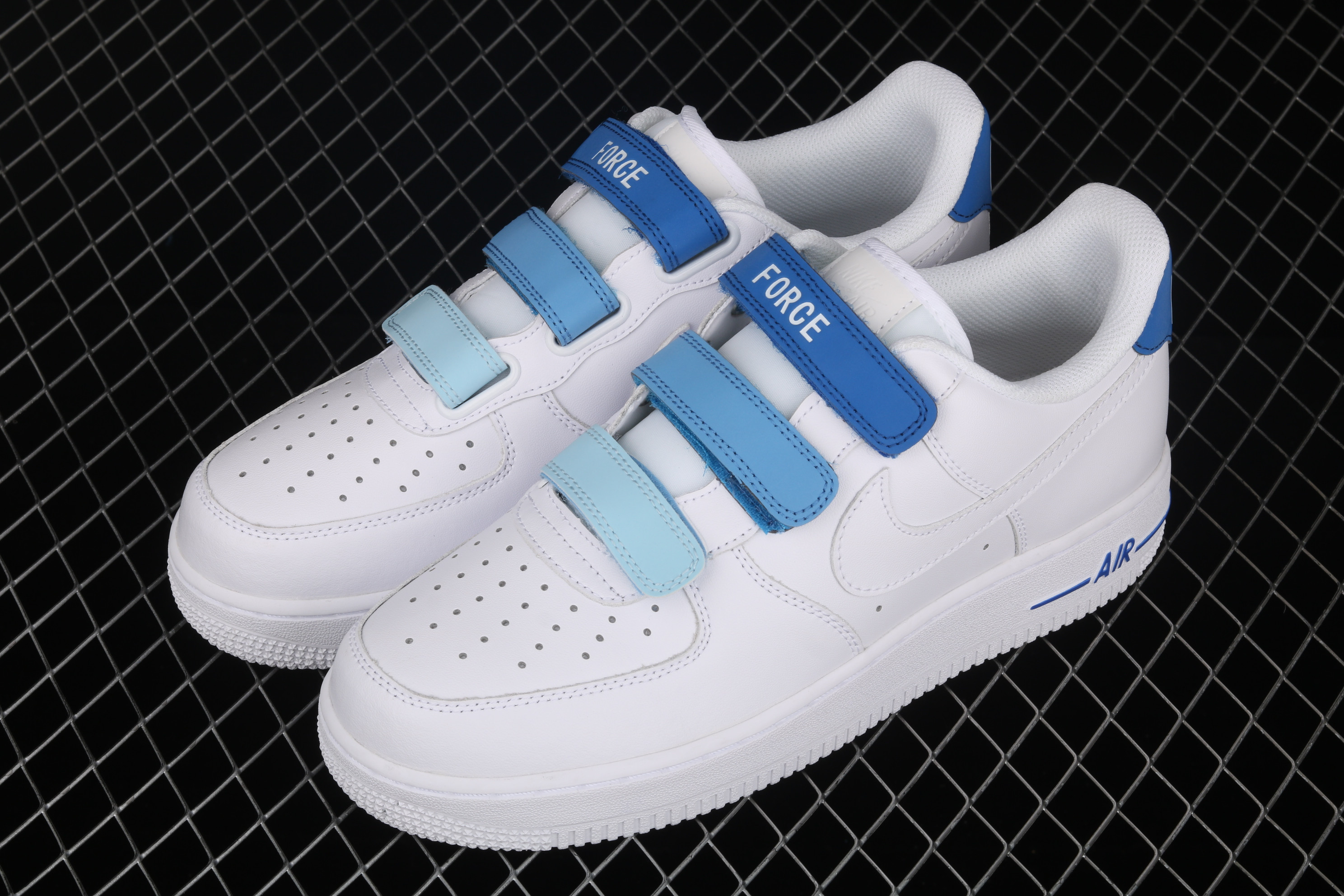 Nike Air Force 1 Low Velcro White Blue Sneakers SNK384311368