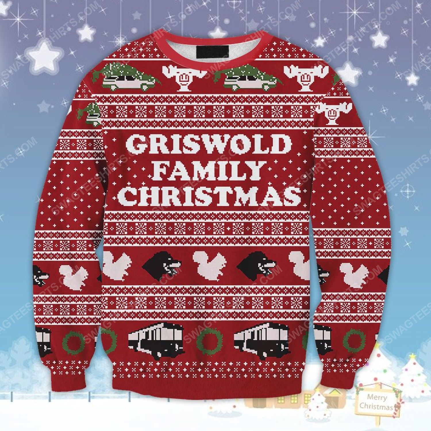 [Special Edition] National Lampoon’S Vacation Griswold Family Ugly Christmas Sweater – Maria