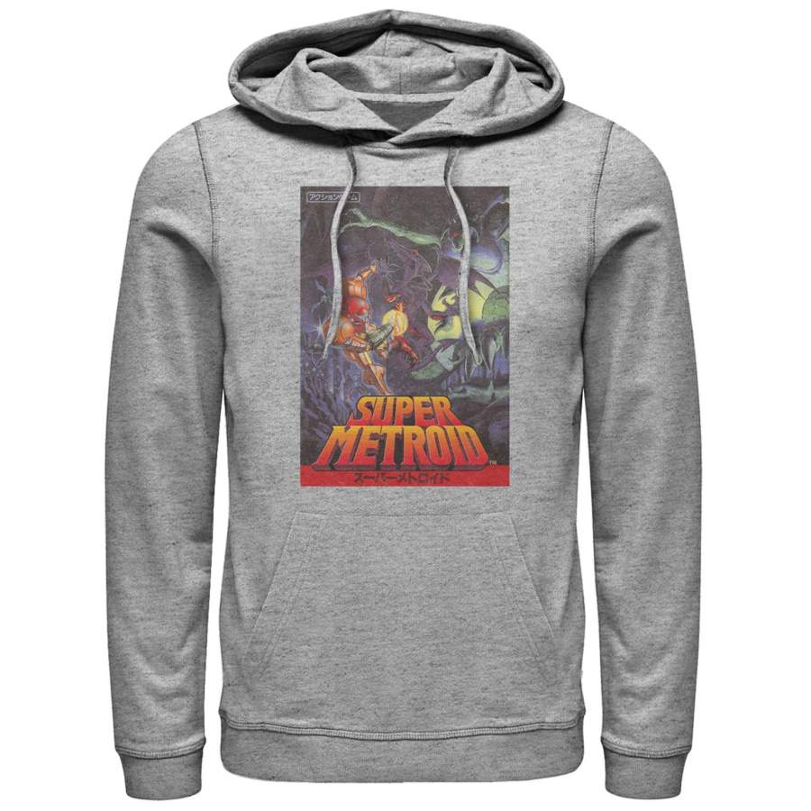 Nintendo Men’s Super Metroid Japanese Cover Art  Lightweight Hoodie