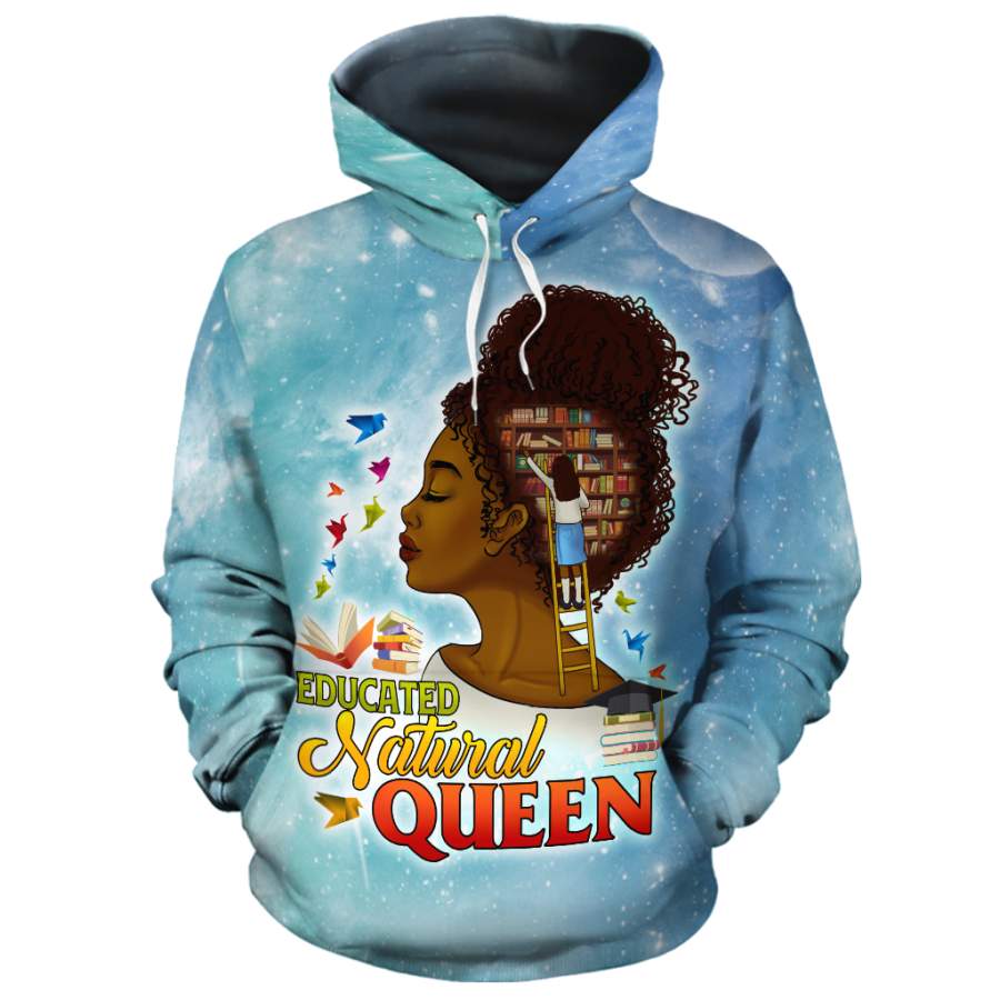 Educated Natural Queen All-over Hoodie