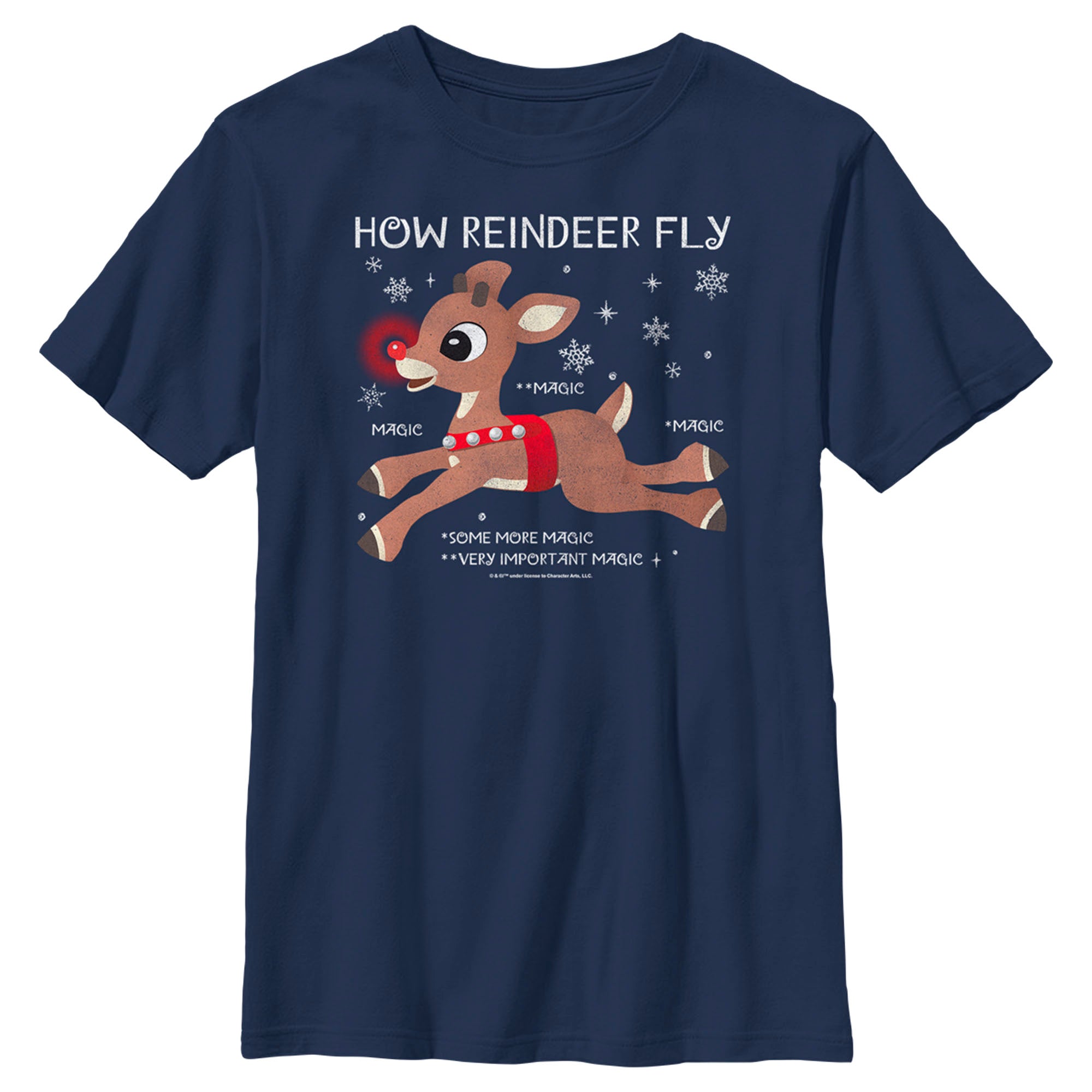 Rudolph The Red-Nosed Reindeer Boy’S How Reindeer Fly  T-Shirt