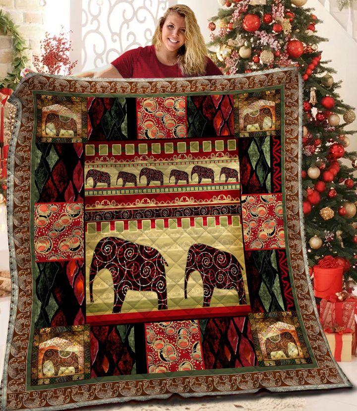 Bh1409 – Elephant – On The Road – Quilt