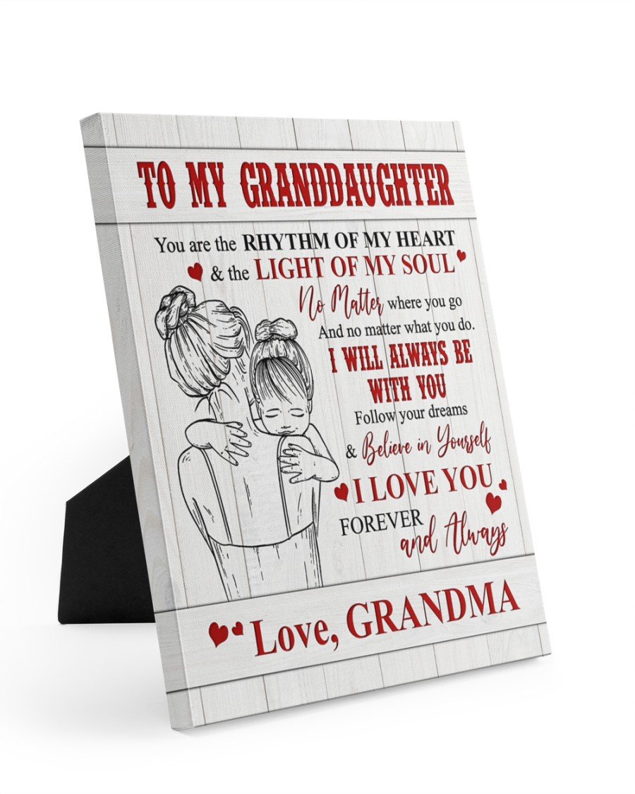 To My Granddaughter I Will Always Be With You Portrait Poster & Canvas Gift For Granddaughter From Grandma Home Decor Wall Art Visual Art