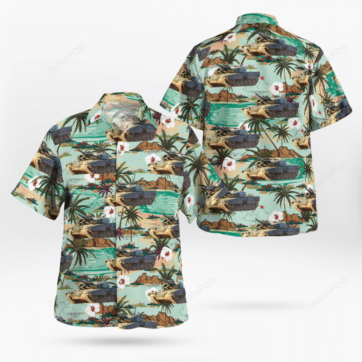 Canadian Army Leopard 2 Tanks Of “C” Squadron, The Royal Canadian Dragoons Hawaiian Shirt