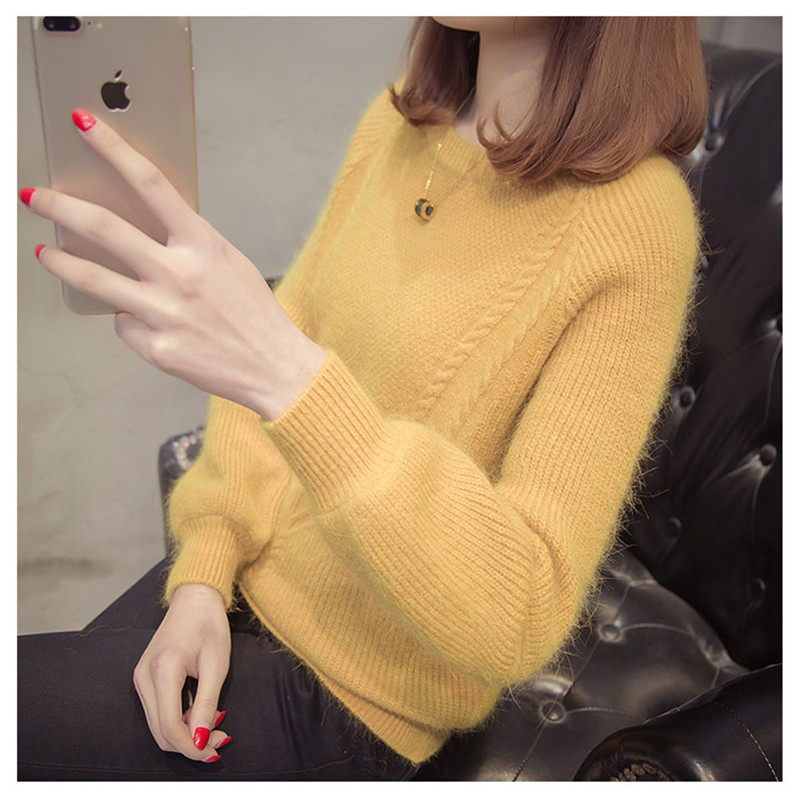 2022 Autumn Winter Women Long Sleeve Loose Pullovers Sweaters Jumper Knitwear Outerwear Korean Female O neck Warm Sweaters Tops alx