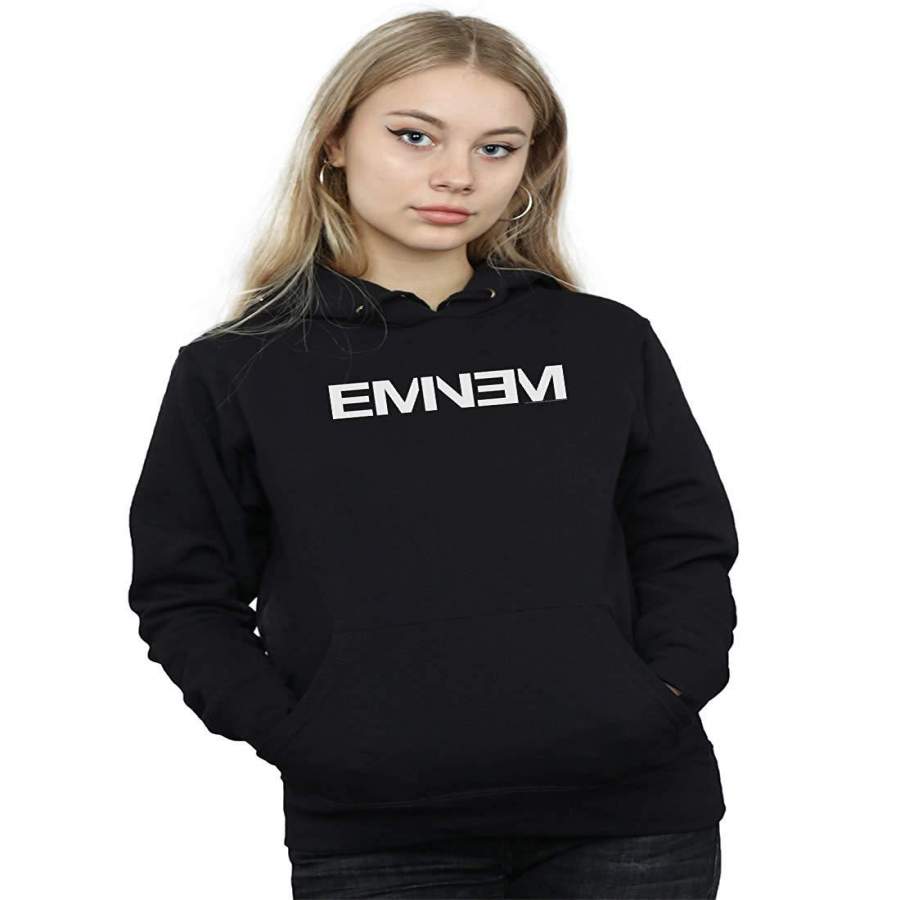 Absolute Cult Eminem Womens Plain Text Hoodie