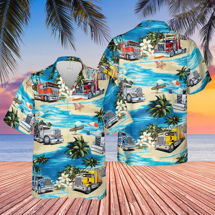 Hawaii Theme Truck All Printed Hawaii Shirt Ha49084