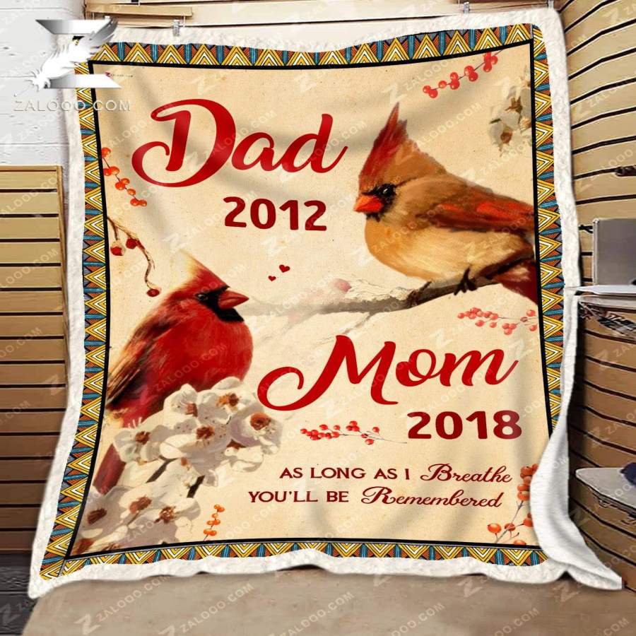 Zalooo – Custom Fleece Blanket – CARDINAL – As long as I breathe