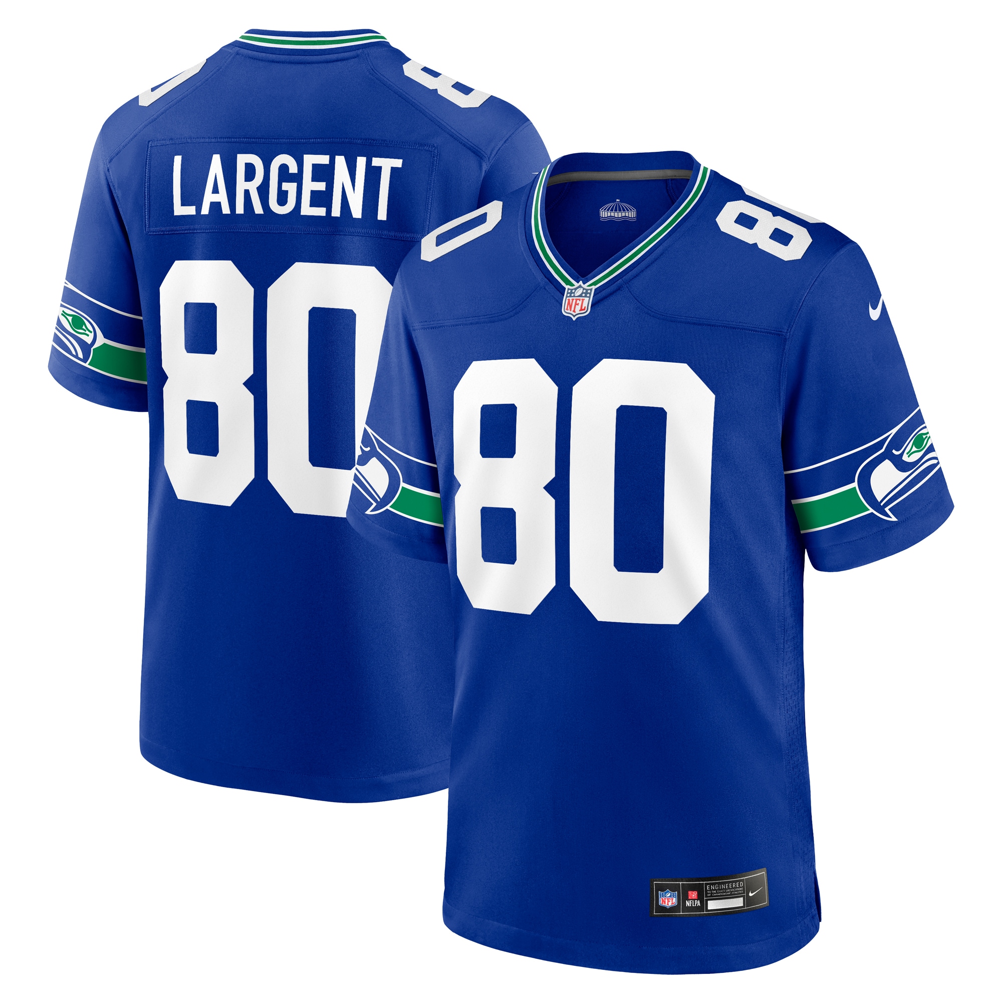 Steve Largent Seattle Seahawks Throwback Retired Player Game Jersey – Royal