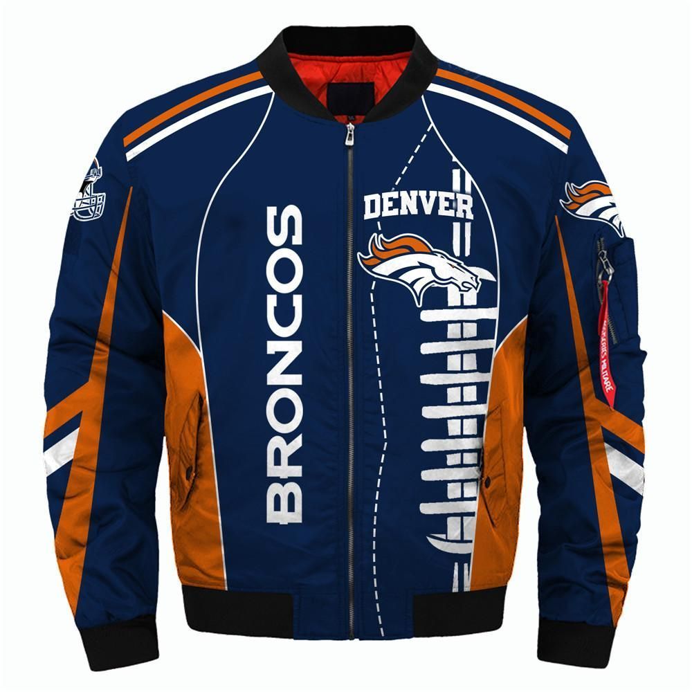 Denver Broncos 3d Printed Unisex Bomber Jacket