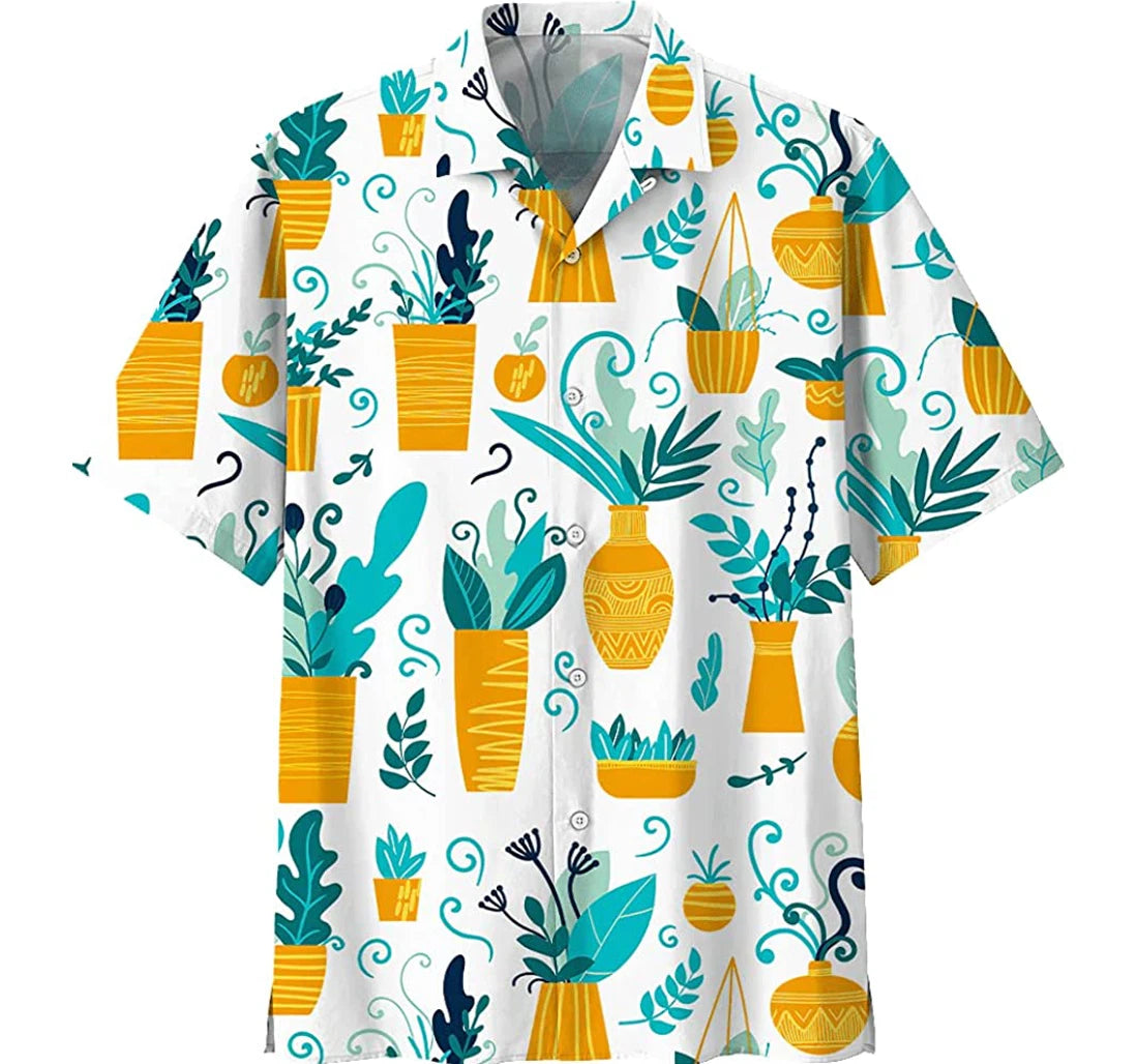 Gardening Hawaiian Shirt Plants Pots Pattern Aloha Ha96944