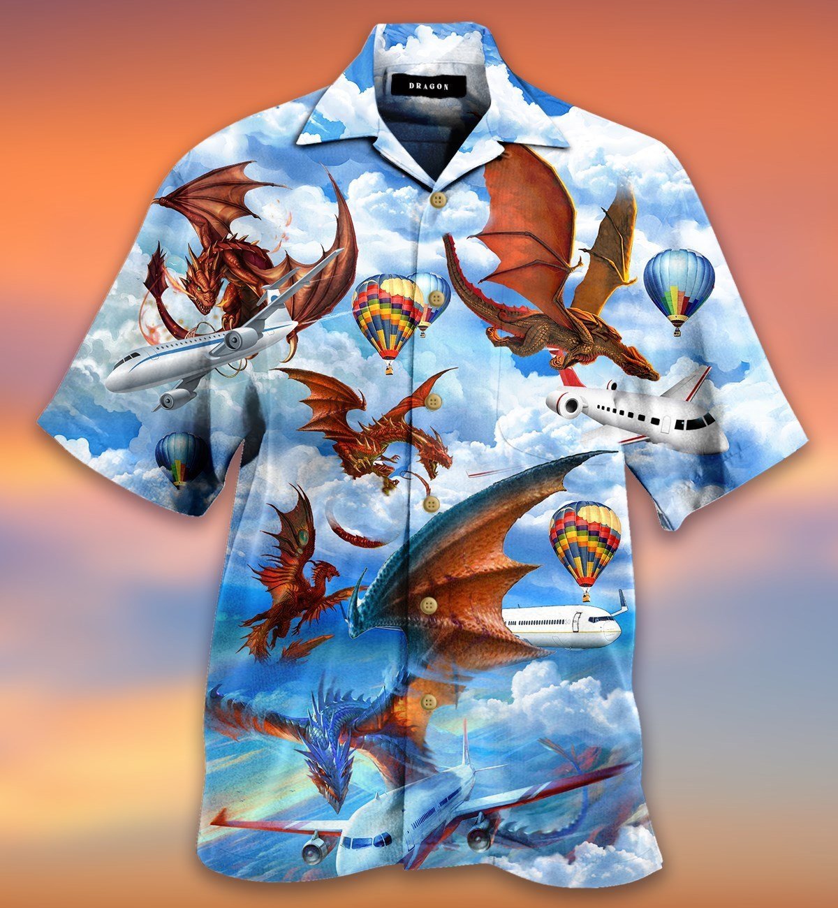 Dragon Hunting Airplane Aloha Hawaii Shirts For Men Women Ha89395