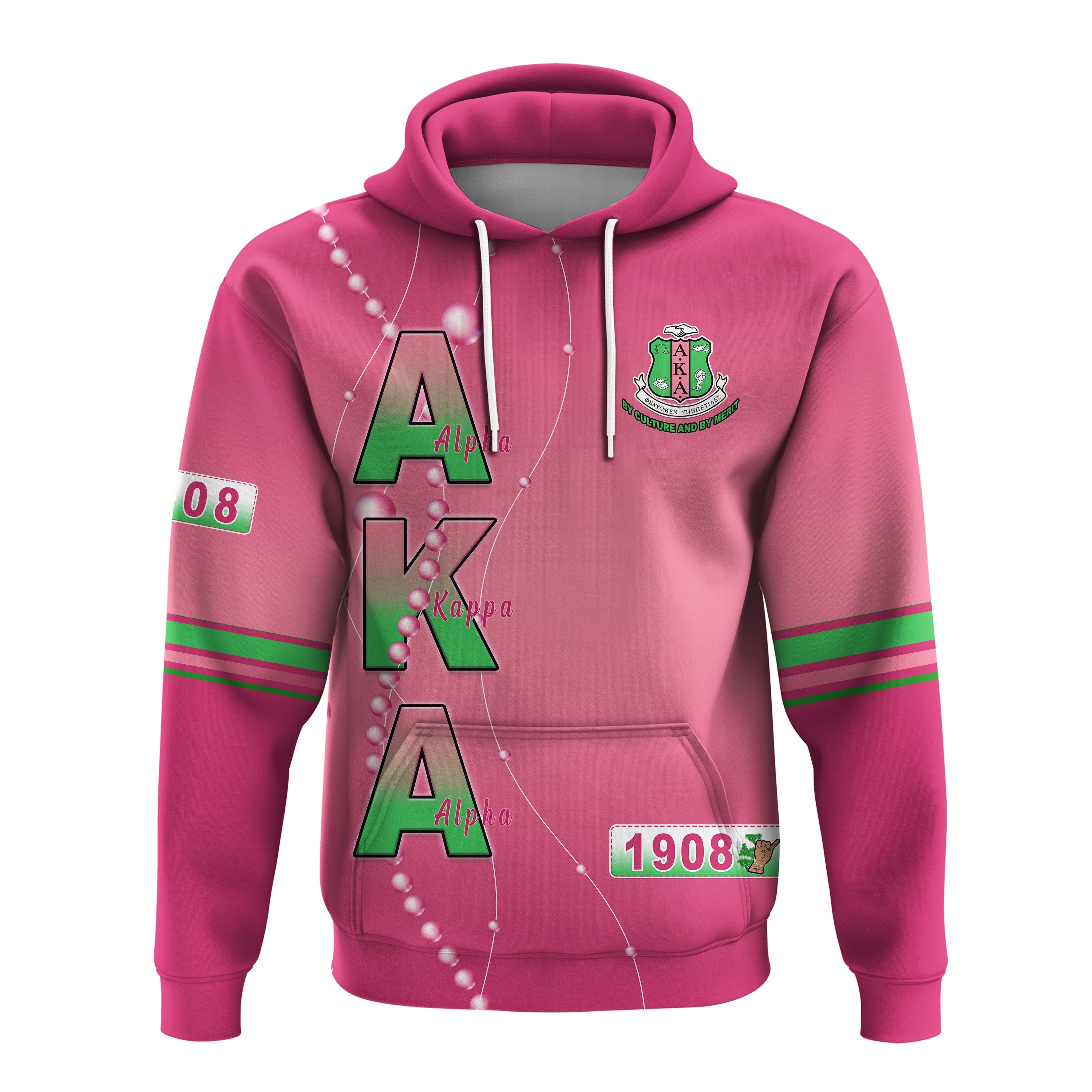 Alpha Kappa Alpha Hoodie Pretty Girls With Pearl Lt13