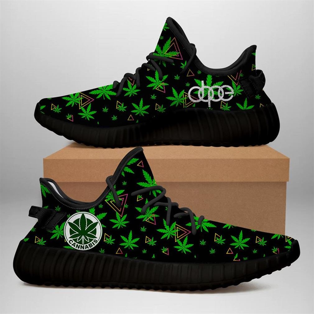 Cannabis Yeezy Sneakers Shoes Art 1654