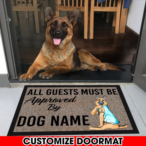 German Shepherd I Love Mom-Mat3 Custom  Doormat All Over Printed(6888)