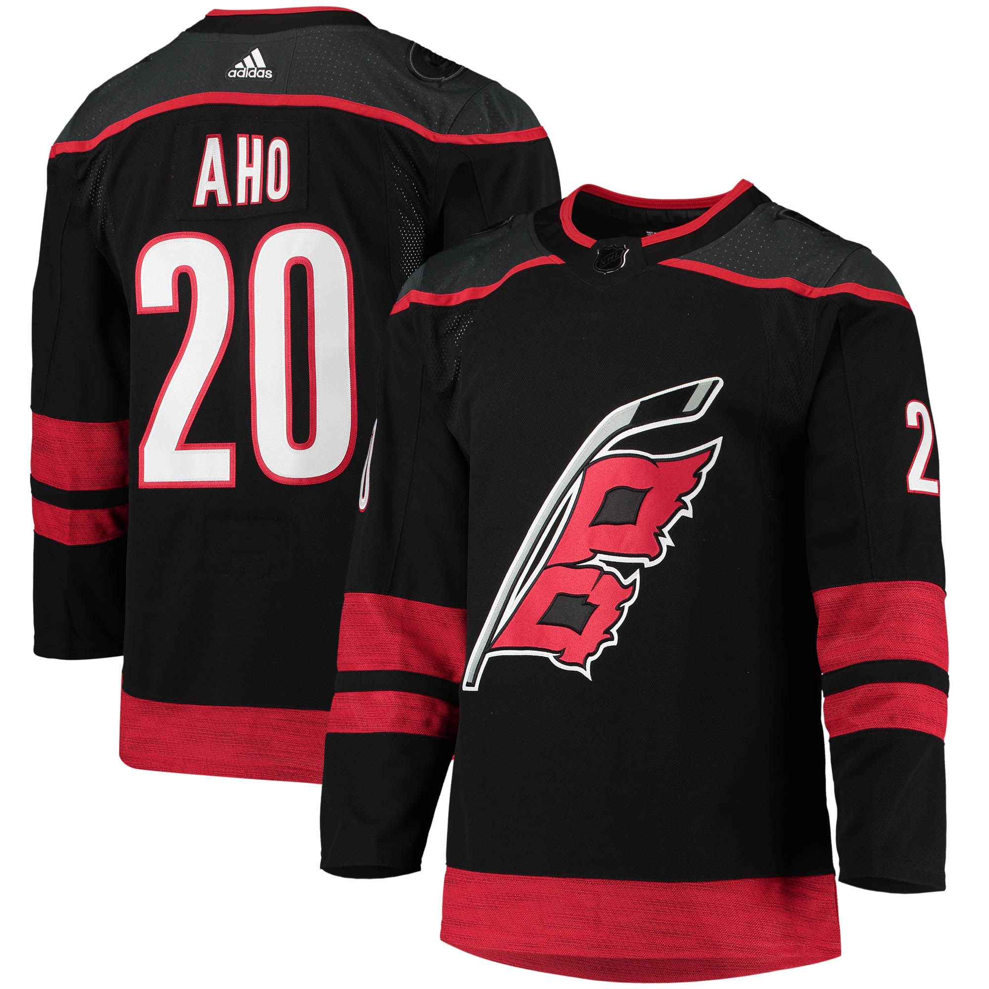 Sebastian Aho Carolina Hurricanes Home Primegreen Authentic Player Jersey – Black